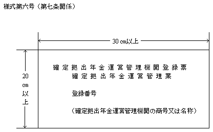 様式第六号(第七条関係)