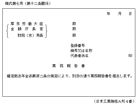 様式第七号(第十二条関係)
